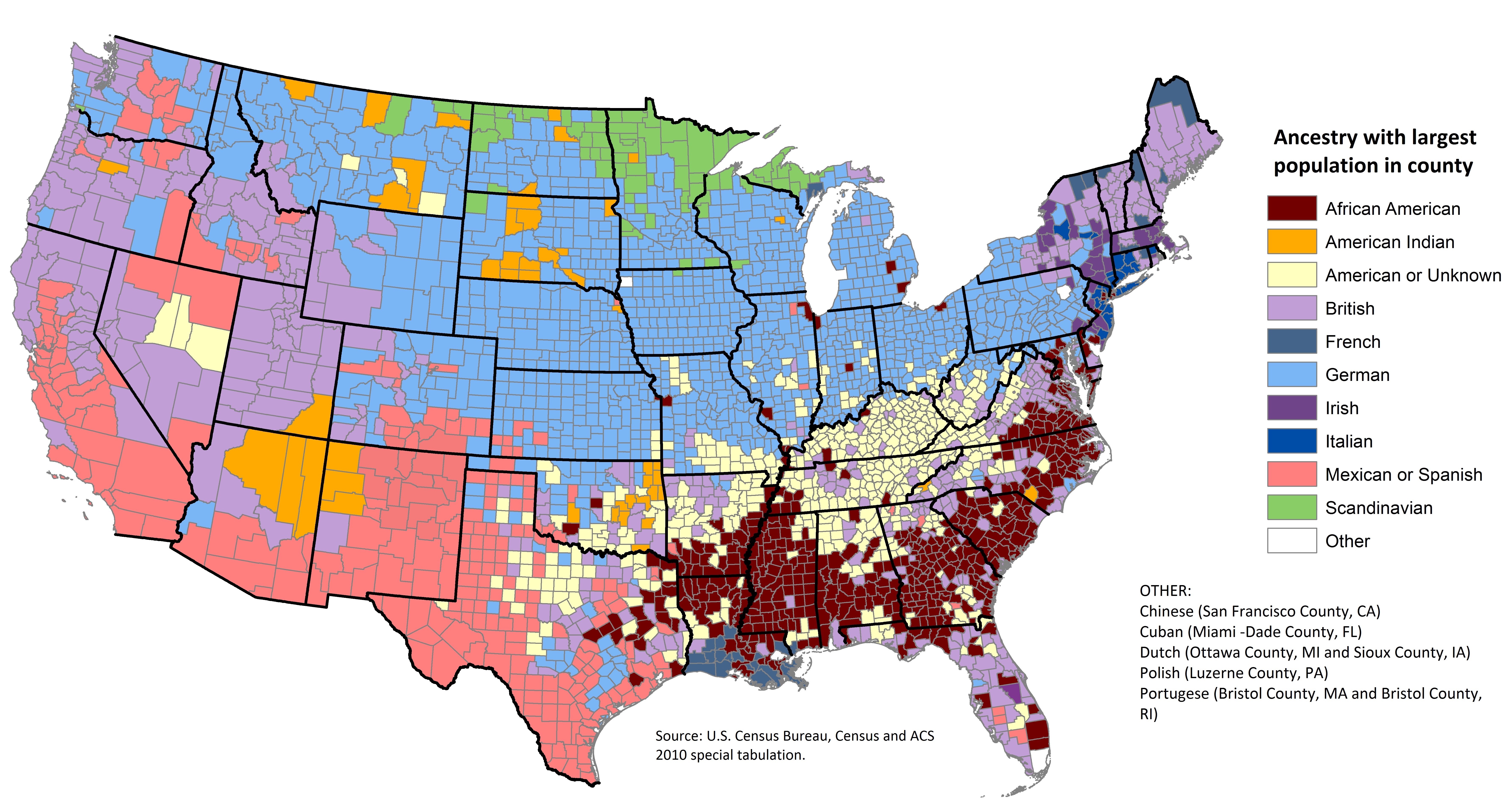 demographics map of the united states Ancestry Who Do You Think You Are Statchat demographics map of the united states
